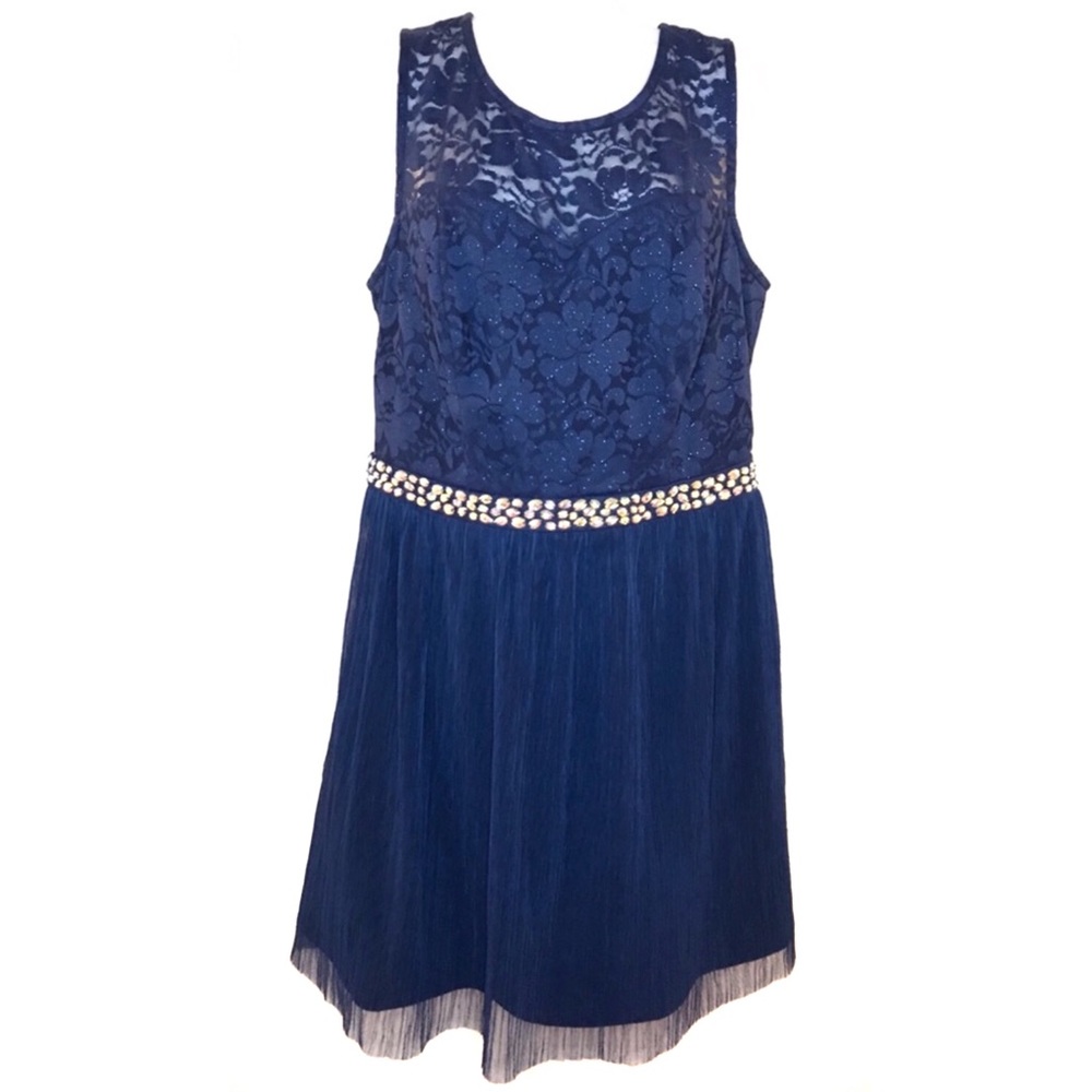 Deb Cocktail Dress with Lace and Embellishments